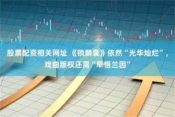 股票配资相关网址 《锁麟囊》依然“光华灿烂”，戏曲版权还需“早悟兰因”